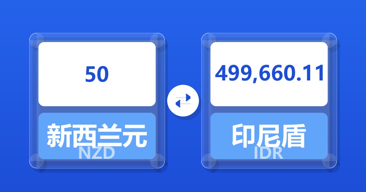 50新西兰元兑印尼盾