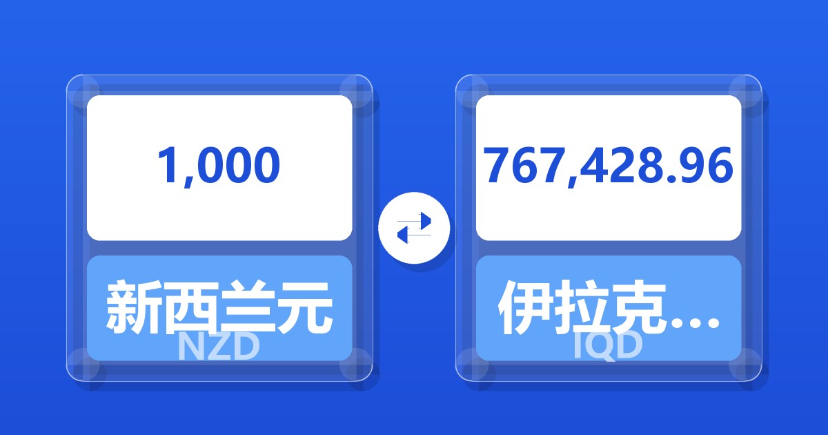1,000新西兰元兑伊拉克第纳尔