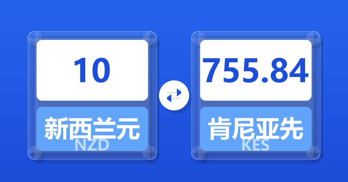 10新西兰元兑肯尼亚先令