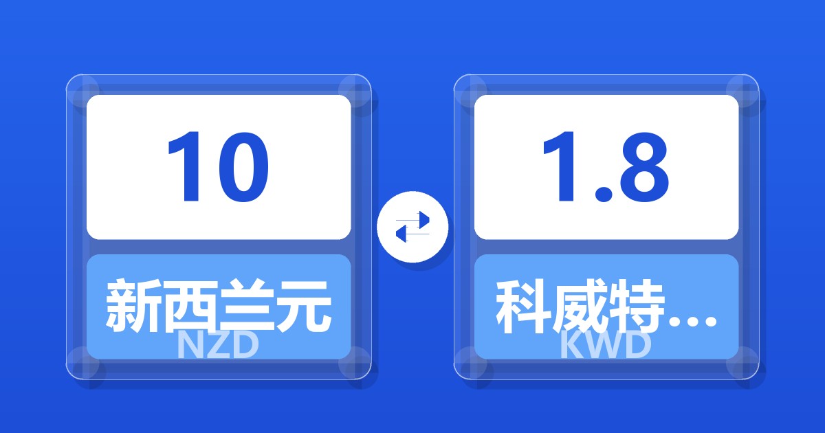 10新西兰元兑科威特第纳尔