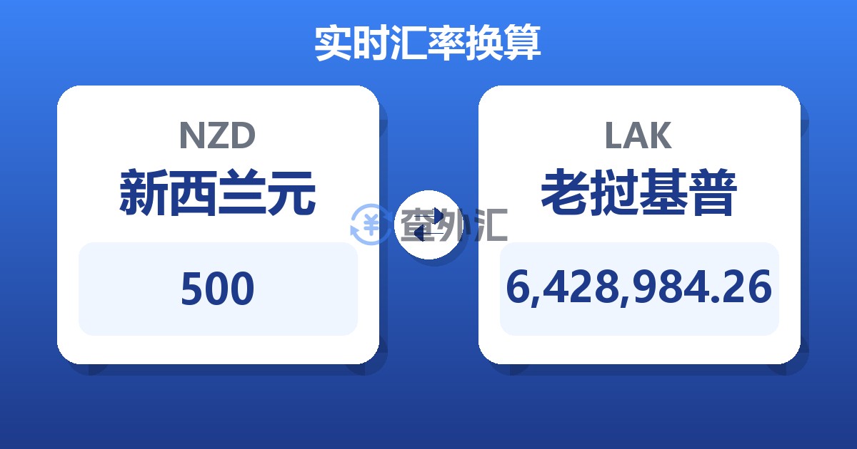 500新西兰元兑老挝基普