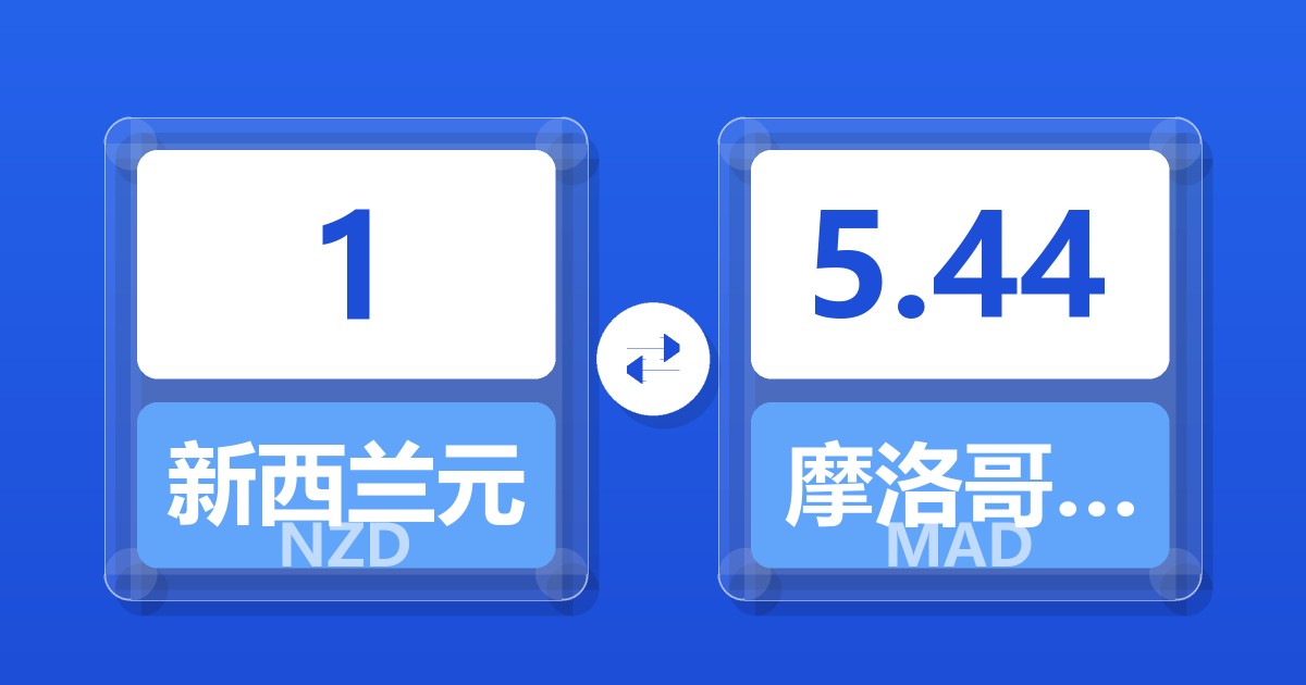 1新西兰元兑摩洛哥迪拉姆