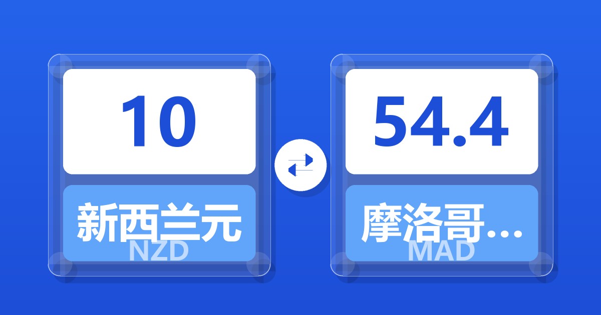 10新西兰元兑摩洛哥迪拉姆