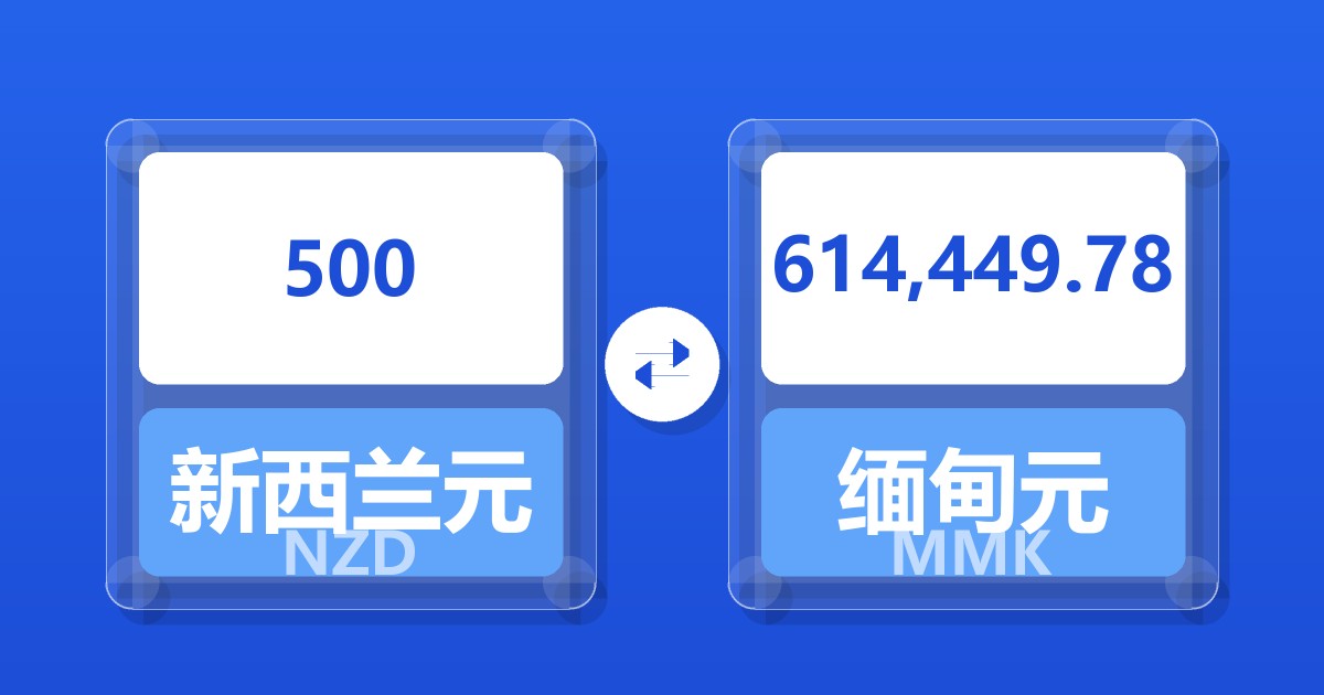 500新西兰元兑缅甸元