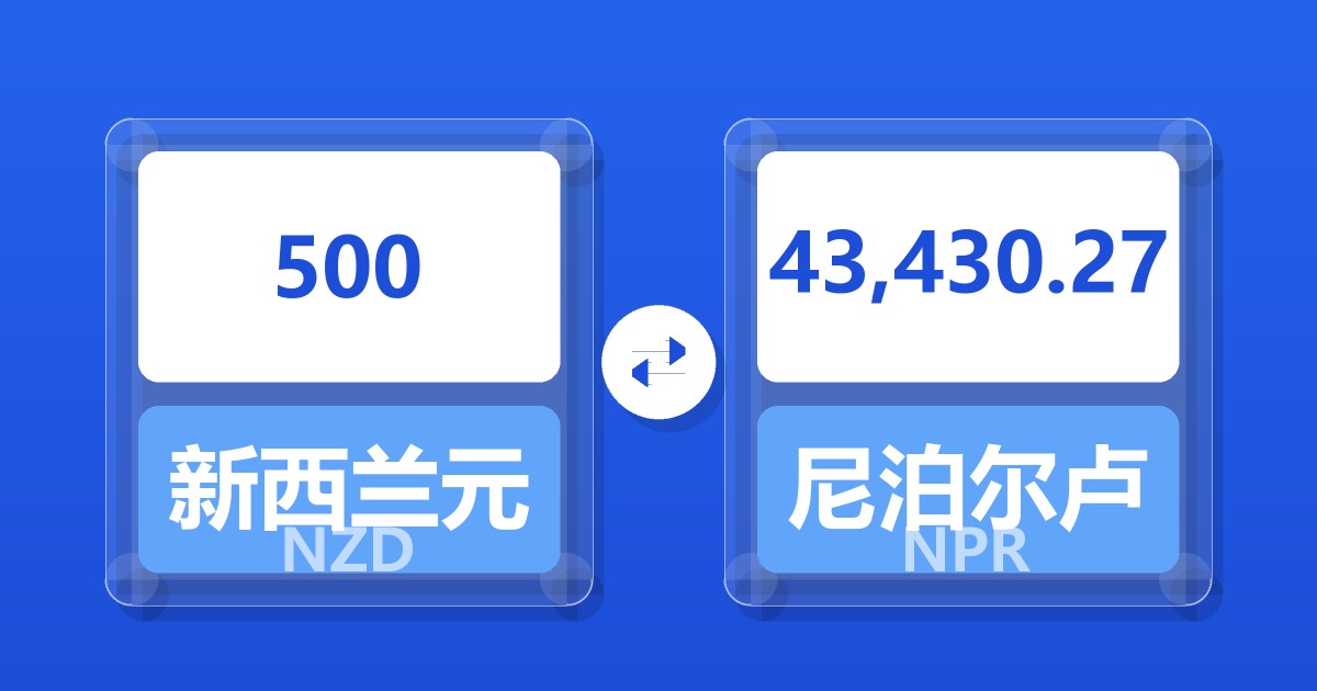 500新西兰元兑尼泊尔卢比