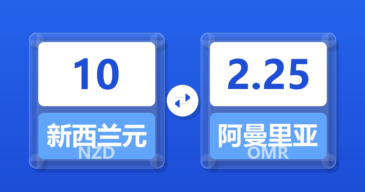 10新西兰元兑阿曼里亚尔