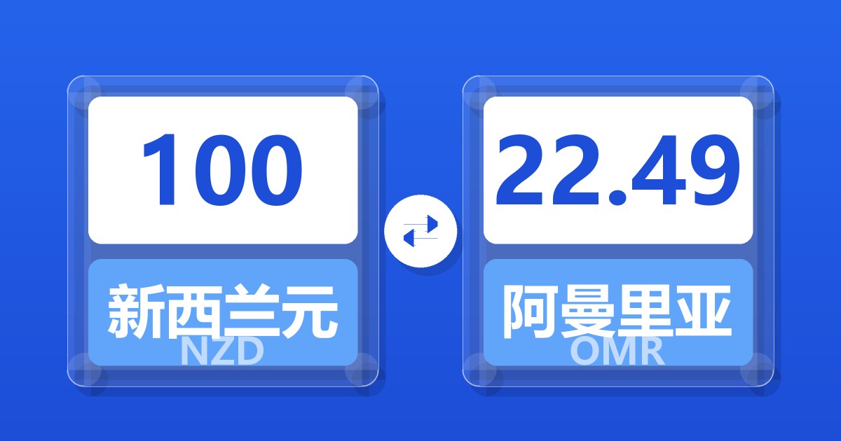100新西兰元兑阿曼里亚尔