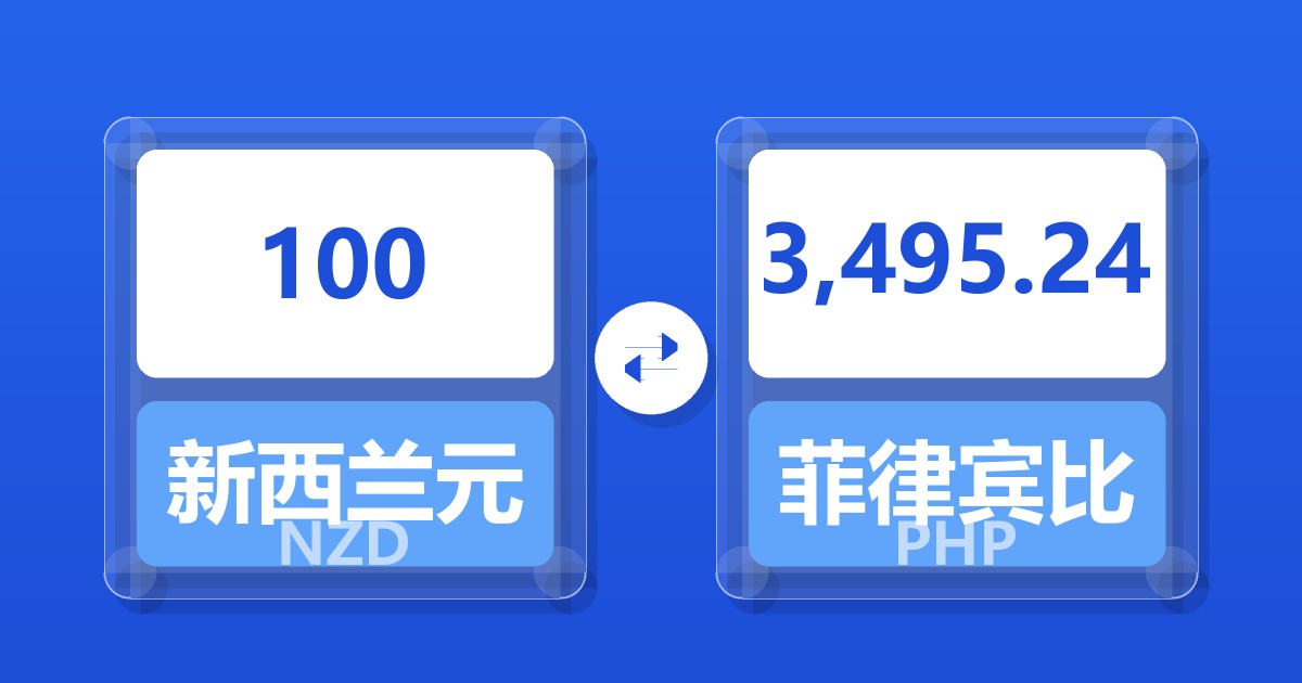 100新西兰元兑菲律宾比索