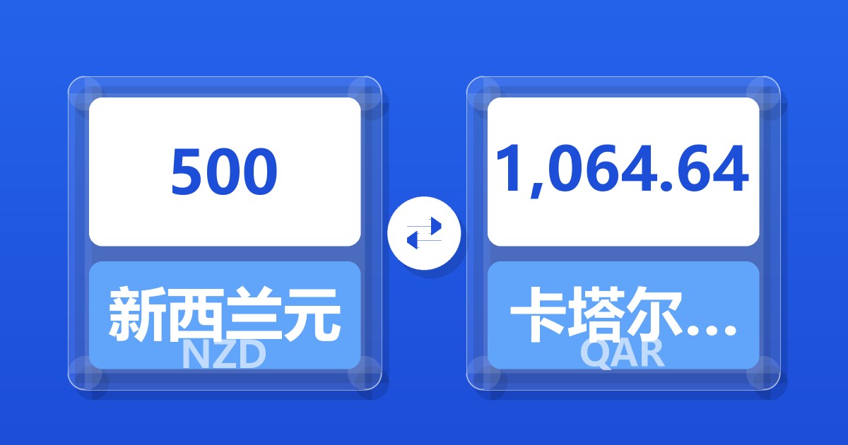 500新西兰元兑卡塔尔里亚尔