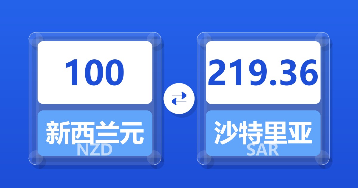 100新西兰元兑沙特里亚尔