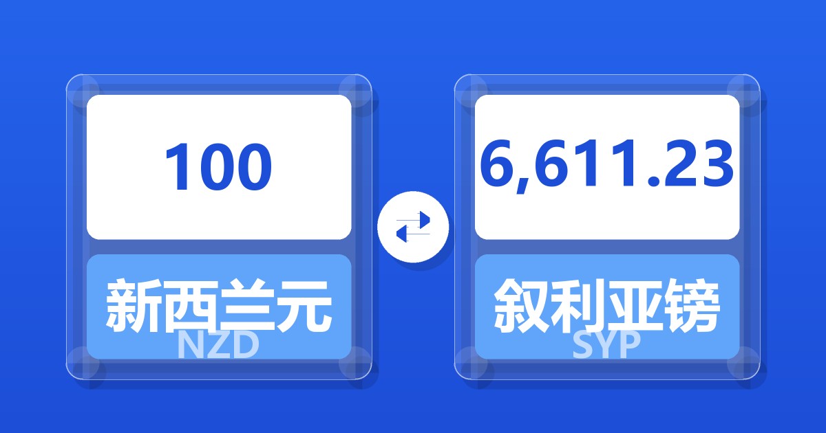 100新西兰元兑叙利亚镑