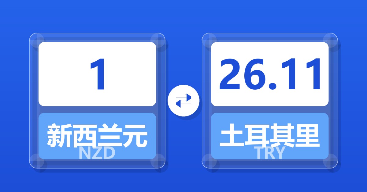 1新西兰元兑土耳其里拉