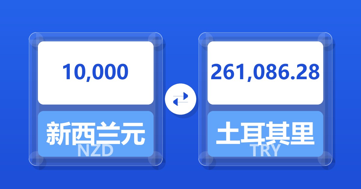 10,000新西兰元兑土耳其里拉