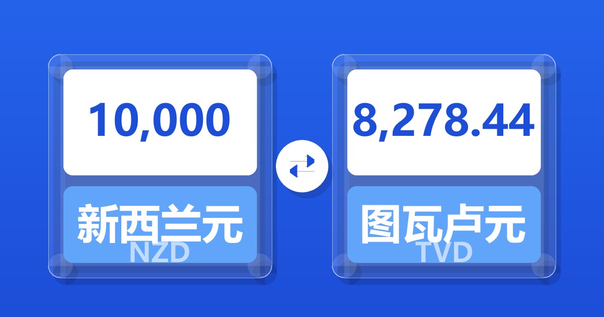 10,000新西兰元兑图瓦卢元