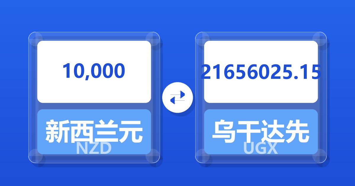 10,000新西兰元兑乌干达先令