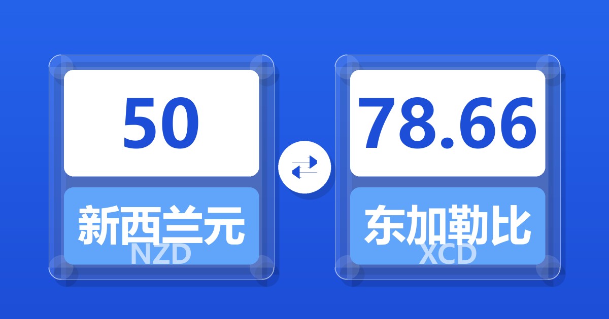 50新西兰元兑东加勒比元
