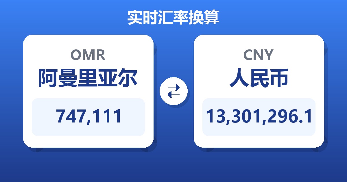 747,111阿曼里亚尔兑人民币