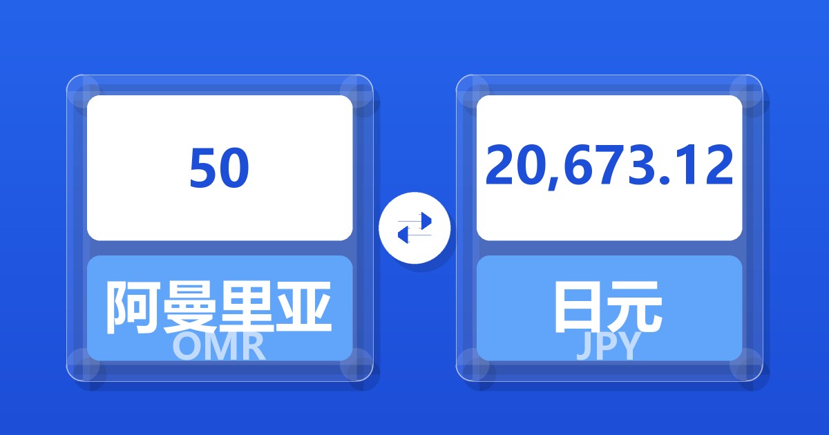 50阿曼里亚尔兑日元
