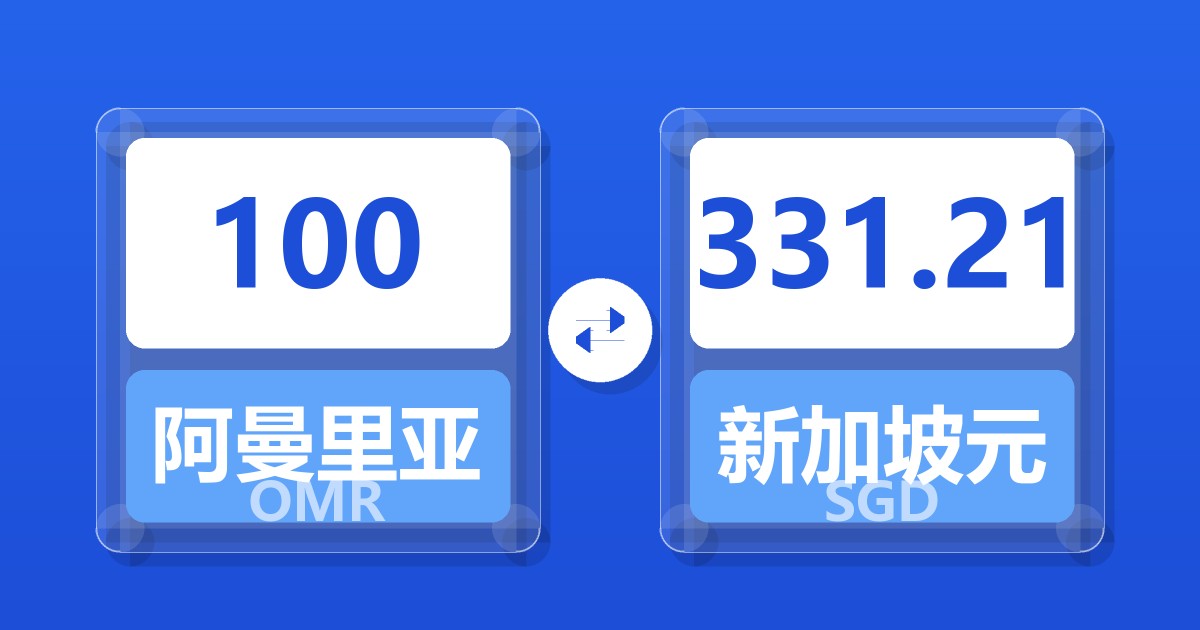 100阿曼里亚尔兑新加坡元