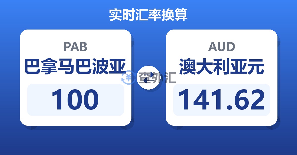 100巴拿马巴波亚兑澳大利亚元