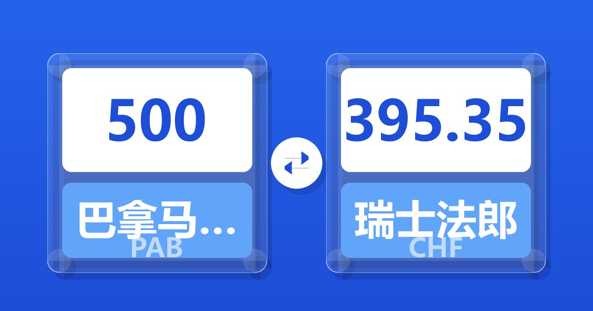 500巴拿马巴波亚兑瑞士法郎