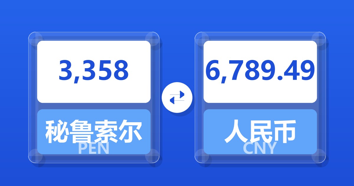 3,358秘鲁索尔兑人民币