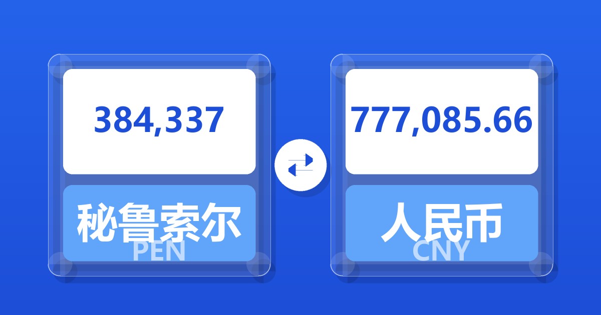 384,337秘鲁索尔兑人民币