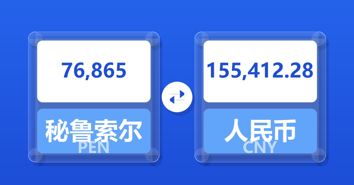76,865秘鲁索尔兑人民币