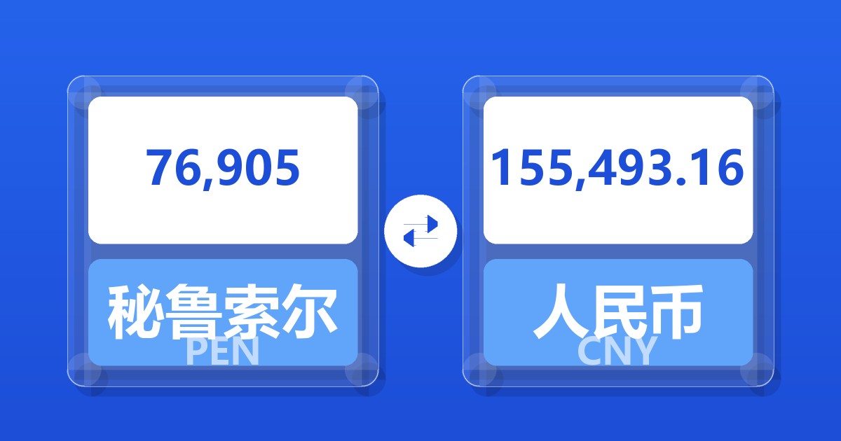 76,905秘鲁索尔兑人民币