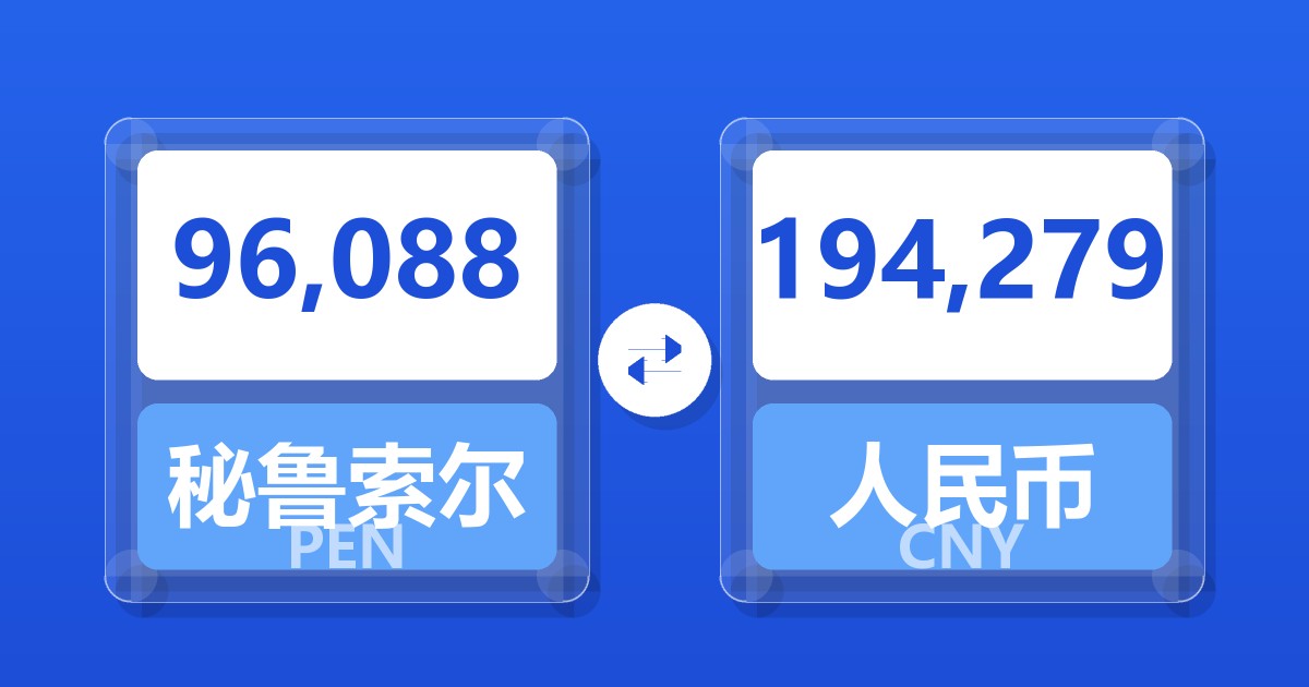 96,088秘鲁索尔兑人民币