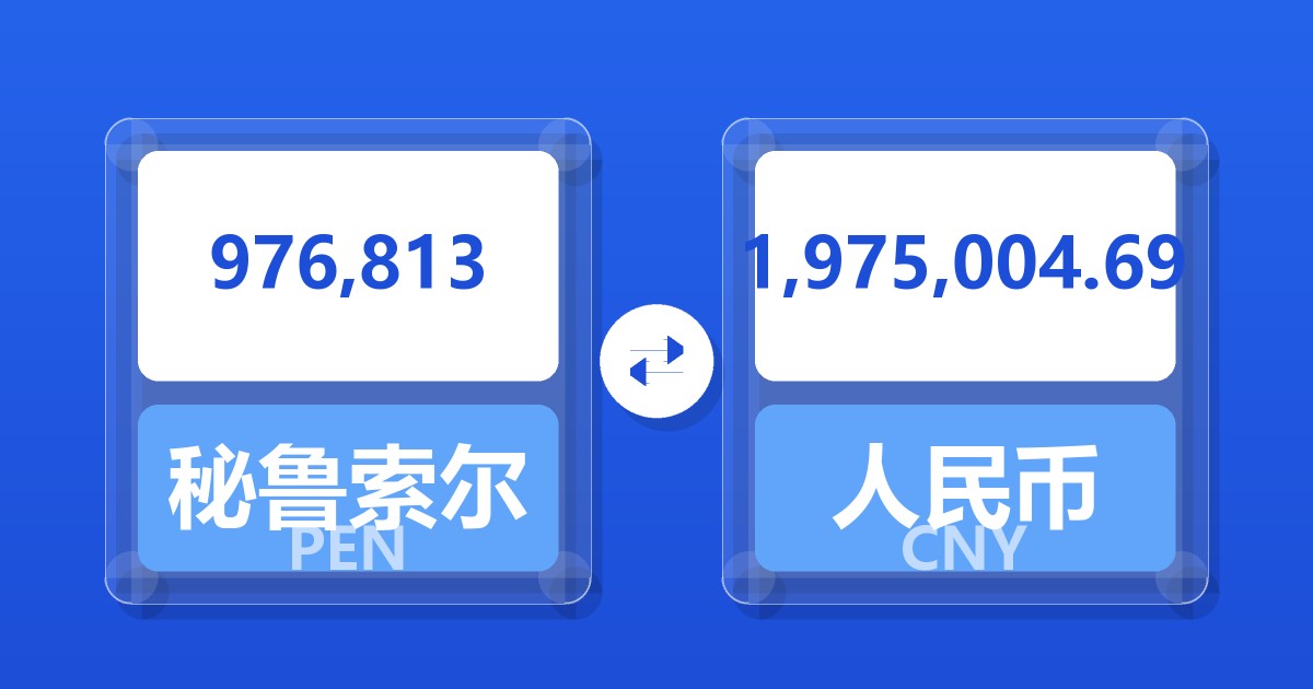 976,813秘鲁索尔兑人民币
