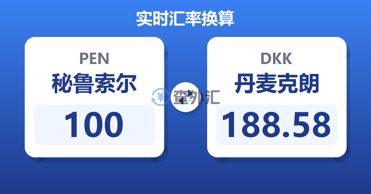 100秘鲁索尔兑丹麦克朗