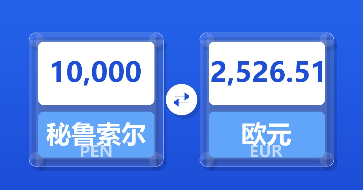 10,000秘鲁索尔兑欧元