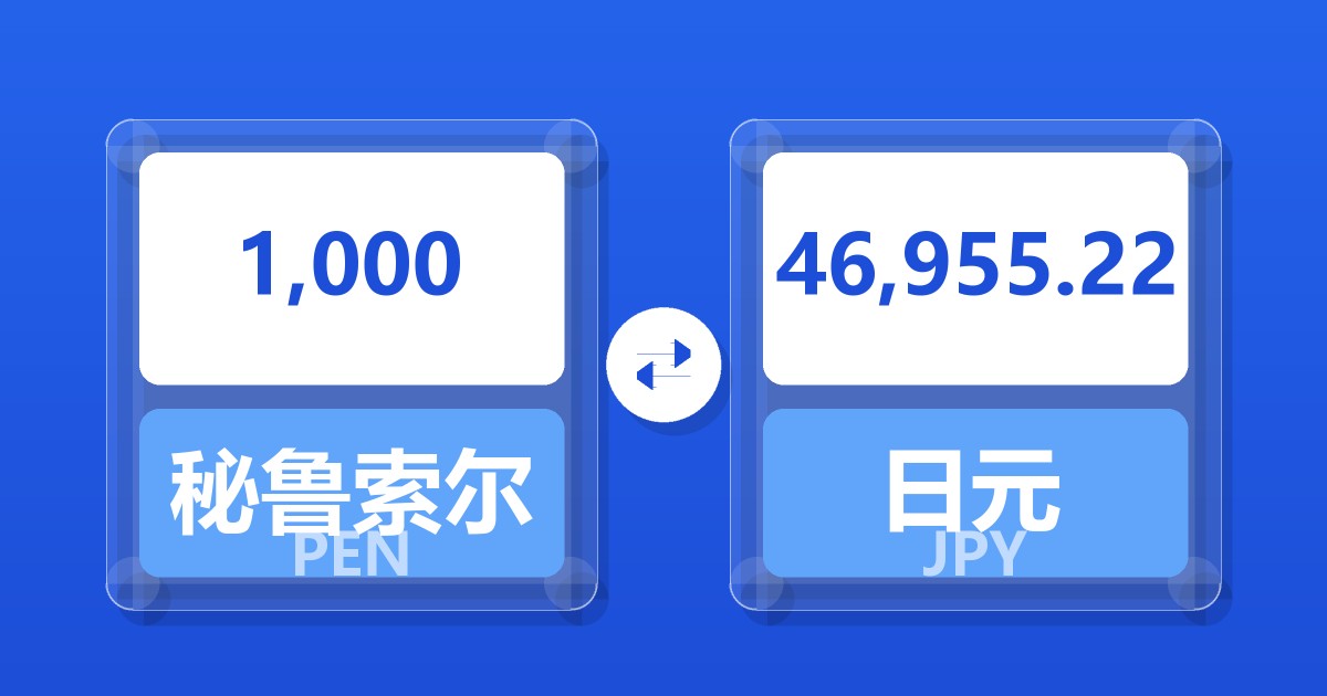 1,000秘鲁索尔兑日元