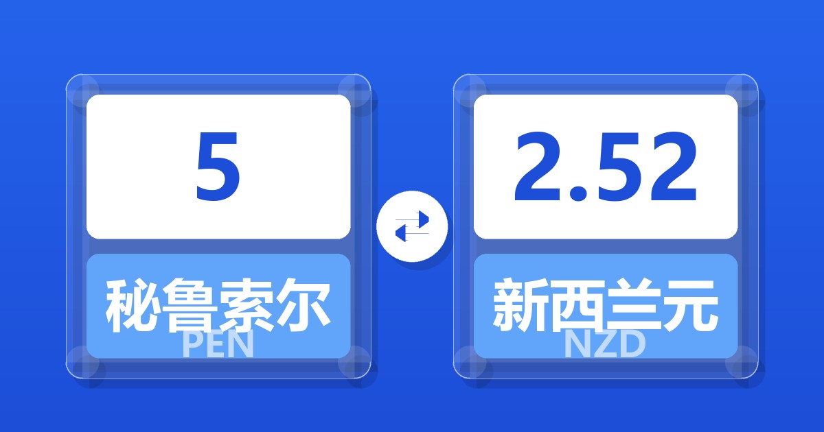 5秘鲁索尔兑新西兰元