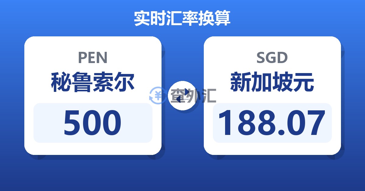 500秘鲁索尔兑新加坡元