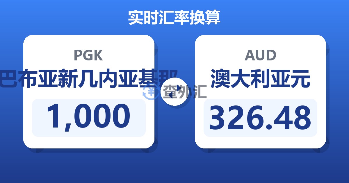 1,000巴布亚新几内亚基那兑澳大利亚元
