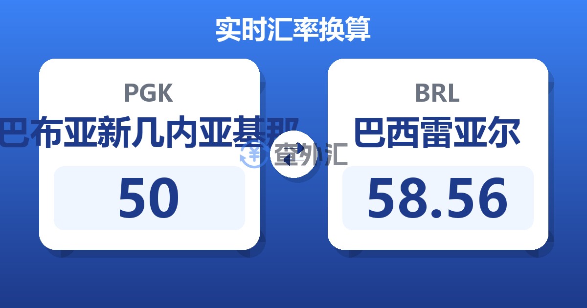 50巴布亚新几内亚基那兑巴西雷亚尔