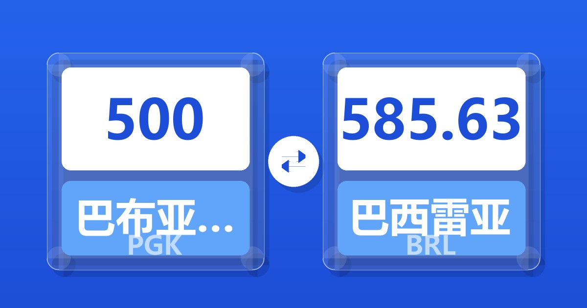 500巴布亚新几内亚基那兑巴西雷亚尔