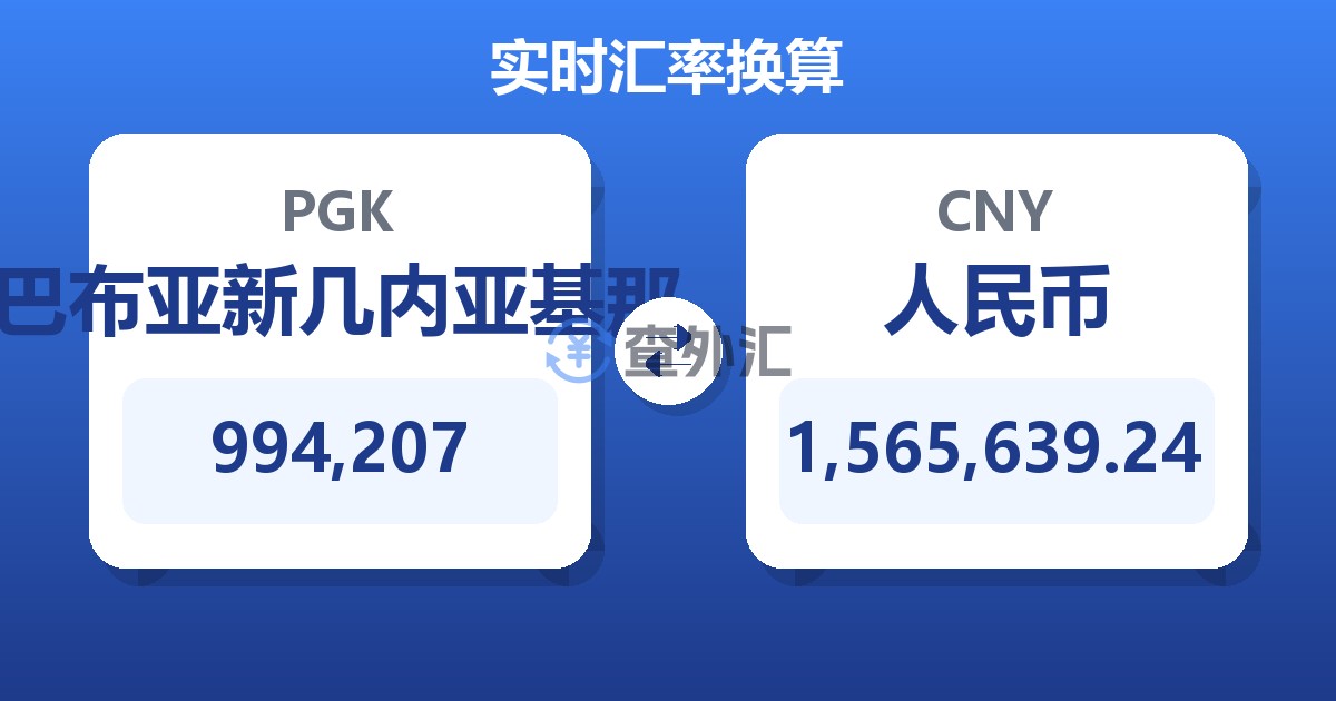 994,207巴布亚新几内亚基那兑人民币