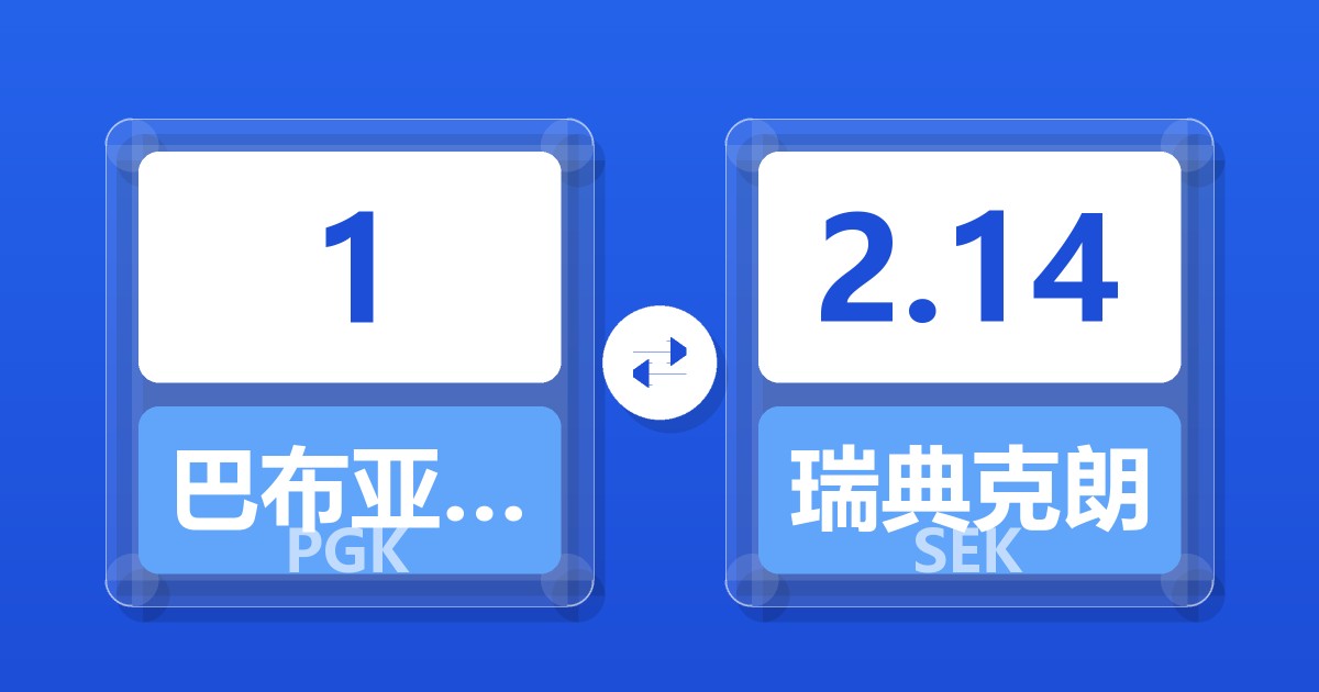 1巴布亚新几内亚基那兑瑞典克朗