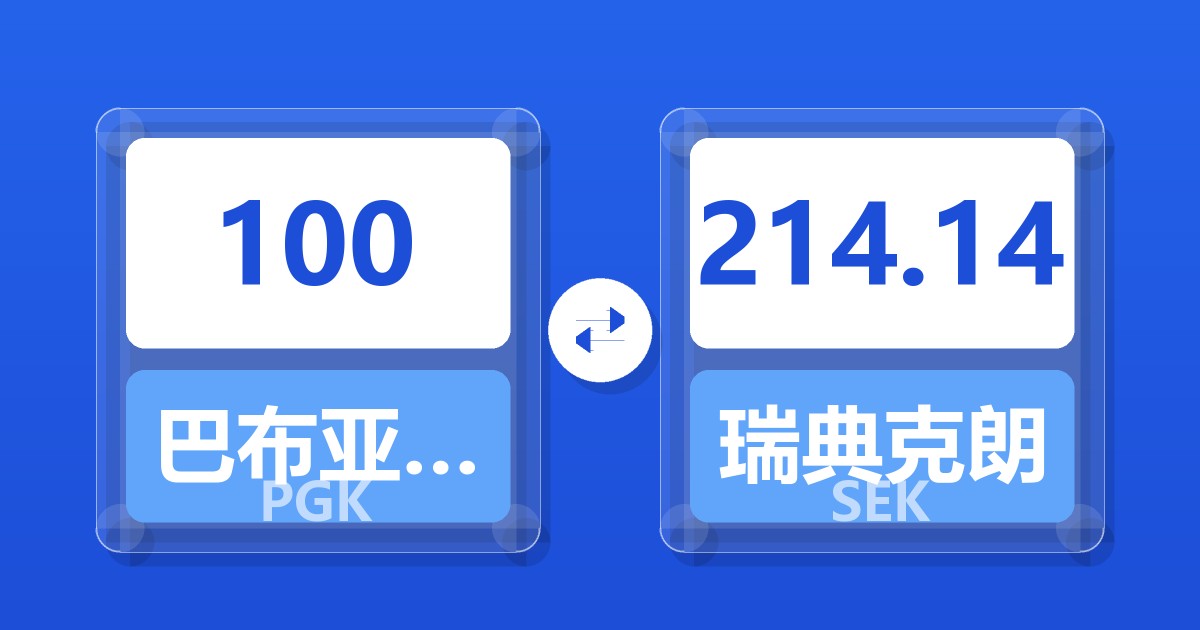 100巴布亚新几内亚基那兑瑞典克朗