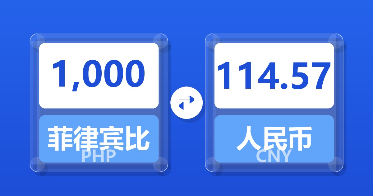 1,000菲律宾比索兑人民币