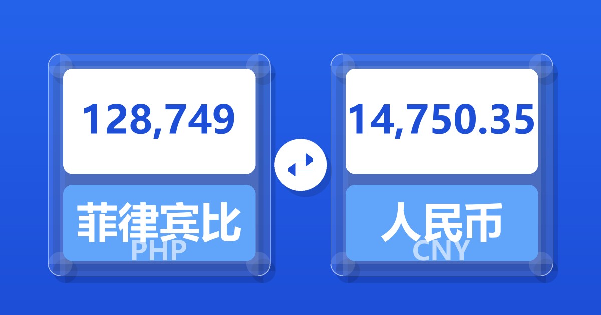 128,749菲律宾比索兑人民币