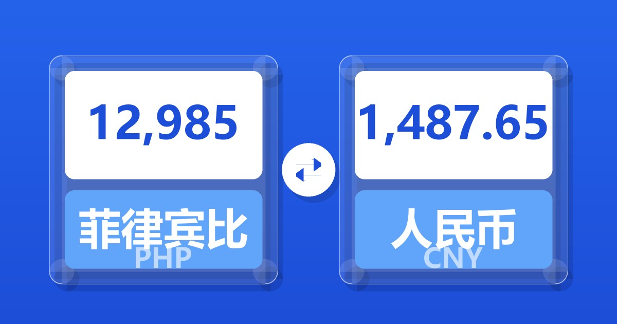 12,985菲律宾比索兑人民币