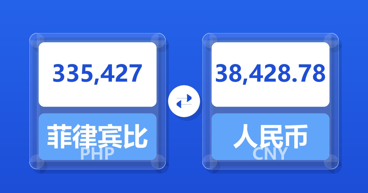 335,427菲律宾比索兑人民币