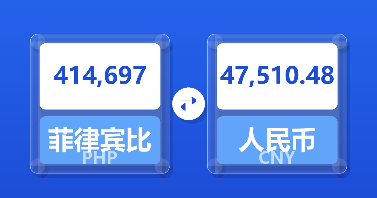 414,697菲律宾比索兑人民币