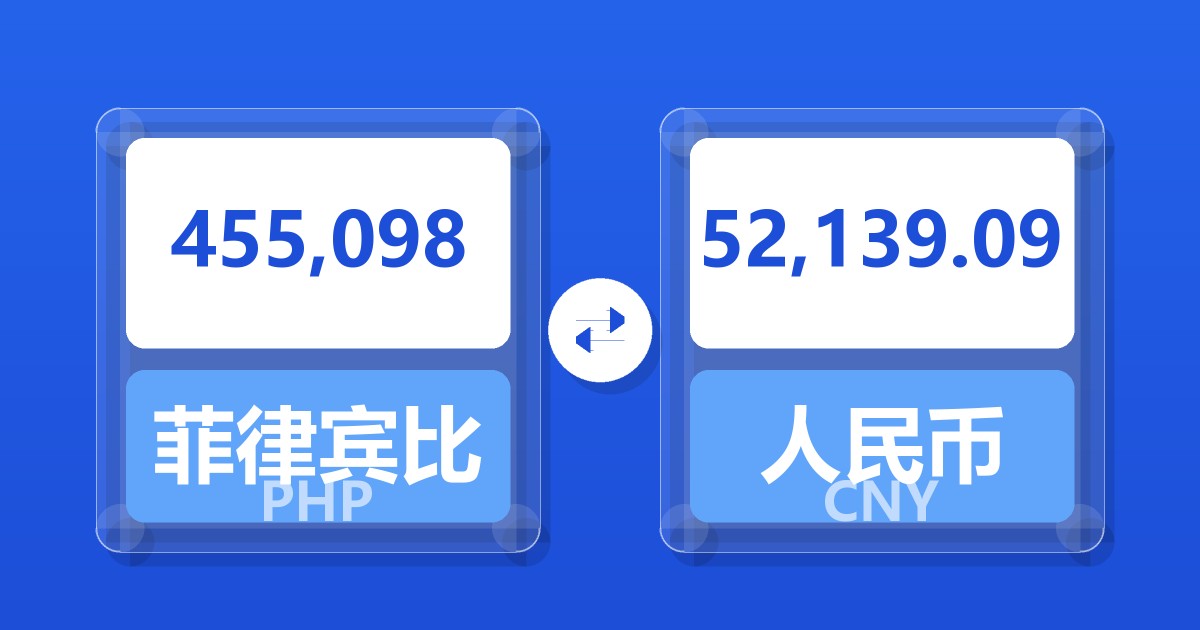 455,098菲律宾比索兑人民币