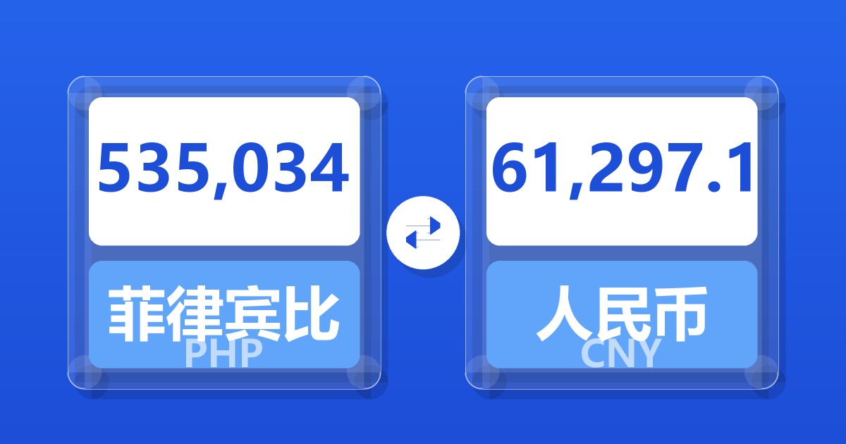 535,034菲律宾比索兑人民币