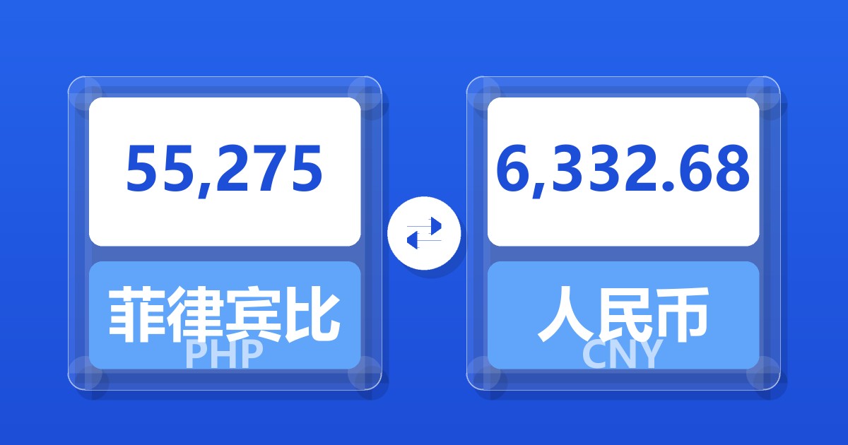 55,275菲律宾比索兑人民币